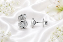 Load image into Gallery viewer, One carat Top Grade Diamond Solitaire Earrings, Very Smooth Rub Over Setting