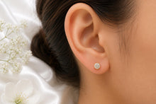 Load image into Gallery viewer, One carat Top Grade Diamond Six Claw Solitaire Earrings