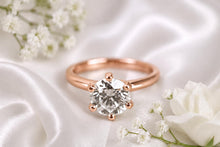 Load image into Gallery viewer, Three carat D VVS 1 graded Certified Round cut Lab Diamond set Solitaire