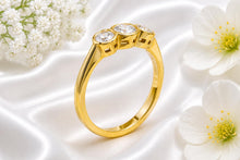 Load image into Gallery viewer, One carat Diamond Trilogy set Ring, Made from your choice of Precious Metals
