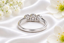 Load image into Gallery viewer, One carat Diamond Trilogy set Ring, Made from Solid Cast Silver