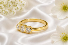 Load image into Gallery viewer, One carat Diamond Trilogy set Ring, Made from your choice of Precious Metals