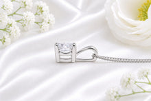 Load image into Gallery viewer, One carat Diamond Set Solitaire Pendant with Chain, Made from Solid Cast Silver
