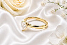Load image into Gallery viewer, One carat Teardrop cut Diamond set Solitaire, Made from your choice of Precious Metals