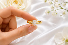 Load image into Gallery viewer, One carat Teardrop cut Diamond set Solitaire, Made from your choice of Precious Metals