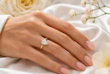 Load image into Gallery viewer, One carat Teardrop cut Diamond set Solitaire, Made from your choice of Precious Metals