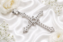 Load image into Gallery viewer, 3.50 carats Diamond set Cross, Measures 65 mm long, choice of Solid Yellow or White Gold