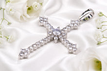 Load image into Gallery viewer, 3.50 carats Diamond set Cross, Measures 65 mm long, choice of Solid Yellow or White Gold