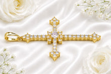 Load image into Gallery viewer, 3.50 carats Diamond set Cross, Measures 65 mm long, choice of Solid Yellow or White Gold