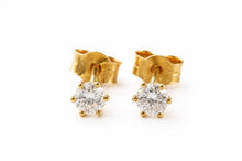 Load image into Gallery viewer, One carat Top Grade Diamond Six Claw Solitaire Earrings