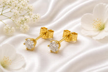 Load image into Gallery viewer, One carat Top Grade Diamond Six Claw Solitaire Earrings