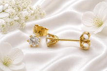 Load image into Gallery viewer, Half carat Top Grade Diamond Six Claw Solitaire Earrings