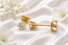 Load image into Gallery viewer, One carat Top Grade Diamond Six Claw Solitaire Earrings