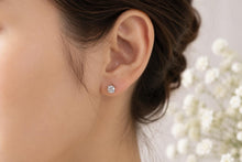 Load image into Gallery viewer, One carat D VVS1 Grade Diamond set Four Claw Solitaire Earrings