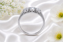 Load image into Gallery viewer, One carat Diamond Trilogy set Ring, Made from Solid Cast Silver