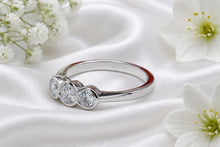 Load image into Gallery viewer, One carat Diamond Trilogy set Ring, Made from your choice of Precious Metals