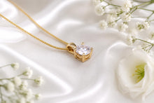 Load image into Gallery viewer, One carat Diamond Set Solitaire Pendant with Chain, Made from your choice of Precious Metals