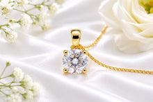 Load image into Gallery viewer, One carat Diamond Set Solitaire Pendant with Chain, Made from your choice of Precious Metals
