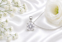 Load image into Gallery viewer, One carat Diamond Set Solitaire Pendant with Chain, Made from your choice of Precious Metals
