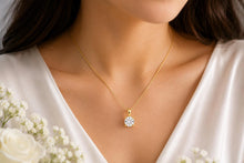 Load image into Gallery viewer, One carat Diamond Set Solitaire Pendant with Chain, Made from your choice of Precious Metals