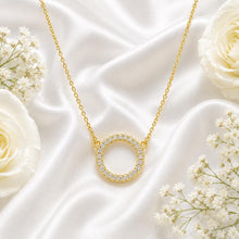 Load image into Gallery viewer, Circle Diamond set Necklace, made from you choice of precious metals