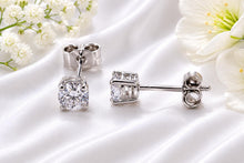 Load image into Gallery viewer, Quarter carat Diamond Set Solitaire Stud Earrings, Best Graded Lab Diamonds