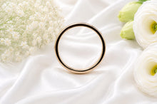 Load image into Gallery viewer, Four Natural Diamonds Set Yellow Gold Band, British Hallmarked