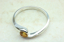 Load image into Gallery viewer, Silver Ring set with Natural Citrine Gemstone.Perfect 16th,18th,21st birthday or Anniversary Gift.Promise Ring,Dress Ring,Statement Ring.
