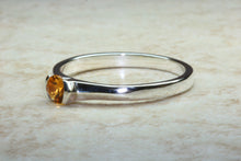 Load image into Gallery viewer, Natural Citrine Gemstone Ring.Sterling Silver.Perfect 16th,18th,21st birthday or Anniversary Gift.Promise Ring,Dress Ring,Statement Ring.
