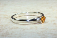 Load image into Gallery viewer, Natural Citrine Gemstone Ring.Sterling Silver.Perfect 16th,18th,21st birthday or Anniversary Gift.Promise Ring,Dress Ring,Statement Ring.
