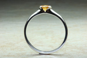 Natural Citrine Gemstone Ring.Sterling Silver.Perfect 16th,18th,21st birthday or Anniversary Gift.Promise Ring,Dress Ring,Statement Ring.