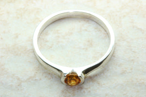 Natural Citrine Gemstone Ring.Sterling Silver.Perfect 16th,18th,21st birthday or Anniversary Gift.Promise Ring,Dress Ring,Statement Ring.