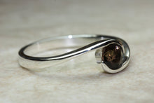 Load image into Gallery viewer, Natural Smokey Quartz Gemstone Ring.Sterling Silver.Perfect 16th,18th,21st birthday or Anniversary Gift.Promise Ring,Dress,Statement Ring.