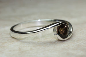 Natural Smokey Quartz Gemstone Ring.Sterling Silver.Perfect 16th,18th,21st birthday or Anniversary Gift.Promise Ring,Dress,Statement Ring.