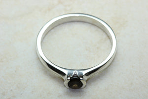 Natural Smokey Quartz Gemstone Ring.Sterling Silver.Perfect 16th,18th,21st birthday or Anniversary Gift.Promise Ring,Dress,Statement Ring.