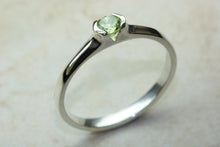 Load image into Gallery viewer, Natural Peridot Gemstone Ring.Sterling Silver Peridot.Perfect 16th,18th,21st birthday or Anniversary Gift.Promise Ring,Dress,Statement Ring.