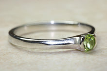 Load image into Gallery viewer, Natural Peridot Gemstone Ring.Sterling Silver Peridot.Perfect 16th,18th,21st birthday or Anniversary Gift.Promise Ring,Dress,Statement Ring.