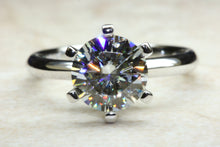 Load image into Gallery viewer, Platinum 8.50MM Round Moissanite Diamond Solitaire.Moissanite Engagement Ring.Forever Classic Moissanite Dress,Statement,Promise Ring.