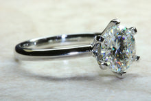 Load image into Gallery viewer, Platinum 8.50MM Round Moissanite Diamond Solitaire.Moissanite Engagement Ring.Forever Classic Moissanite Dress,Statement,Promise Ring.