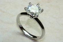 Load image into Gallery viewer, Platinum 8.50MM Round Moissanite Diamond Solitaire.Moissanite Engagement Ring.Forever Classic Moissanite Dress,Statement,Promise Ring.