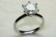 Load image into Gallery viewer, Platinum 8.50MM Round Moissanite Diamond Solitaire.Moissanite Engagement Ring.Forever Classic Moissanite Dress,Statement,Promise Ring.