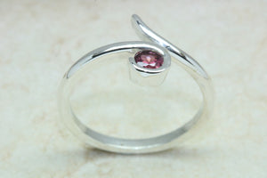 Natural Rhodolite Gemstone Ring.Sterling Silver Rhodolite Garnet.16th,18th,21st birthday or Anniversary,Promise,Dress or Statement Ring.