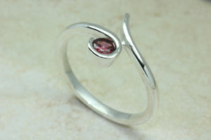 Natural Rhodolite Gemstone Ring.Sterling Silver Rhodolite Garnet.16th,18th,21st birthday or Anniversary,Promise,Dress or Statement Ring.