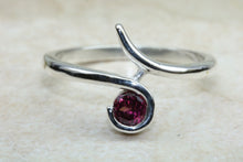 Load image into Gallery viewer, Natural Rhodolite Gemstone Ring.Sterling Silver Rhodolite Garnet.16th,18th,21st birthday or Anniversary,Promise,Dress or Statement Ring.