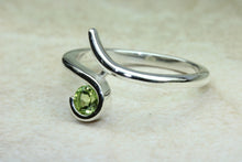 Load image into Gallery viewer, Natural Peridot Gemstone Ring.Sterling Silver Peridot.Perfect 16th,18th,21st birthday or Anniversary Gift.Promise Ring,Dress,Statement Ring.