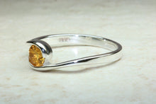 Load image into Gallery viewer, Silver Ring set with Natural Citrine Gemstone.Perfect 16th,18th,21st birthday or Anniversary Gift.Promise Ring,Dress Ring,Statement Ring.