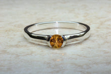 Load image into Gallery viewer, Natural Citrine Gemstone Ring.Sterling Silver.Perfect 16th,18th,21st birthday or Anniversary Gift.Promise Ring,Dress Ring,Statement Ring.