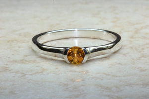 Natural Citrine Gemstone Ring.Sterling Silver.Perfect 16th,18th,21st birthday or Anniversary Gift.Promise Ring,Dress Ring,Statement Ring.