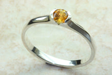 Load image into Gallery viewer, Natural Citrine Gemstone Ring.Sterling Silver.Perfect 16th,18th,21st birthday or Anniversary Gift.Promise Ring,Dress Ring,Statement Ring.