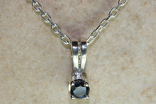 Load image into Gallery viewer, Natural Blue Sapphire Necklace.Sterling Silver Real 4.00 mm Round Sapphire Pendant and Chain.September birthstone,Taurus Zodiac Gemstone.